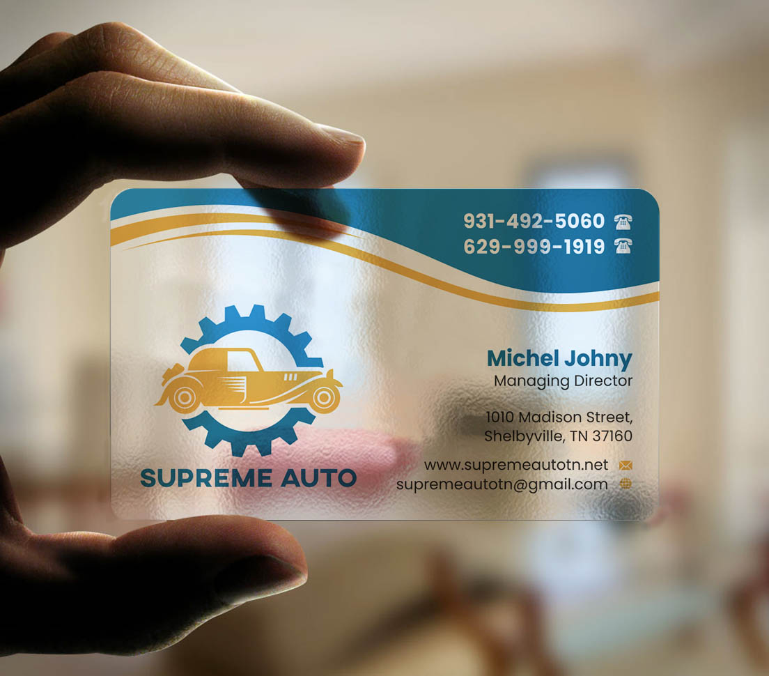 Visitenkarten-Design von INDIAN_Ashok für Supreme Auto LLC | Design #29242172