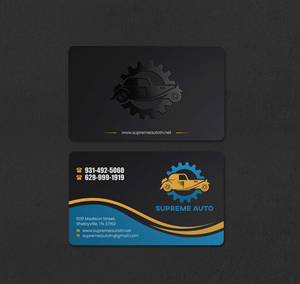 Business Card Design by INDIAN_Ashok for Supreme Auto LLC | Design: #29242173