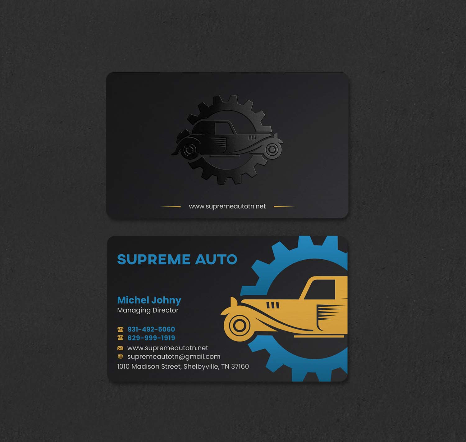 Visitenkarten-Design von INDIAN_Ashok für Supreme Auto LLC | Design #29242177