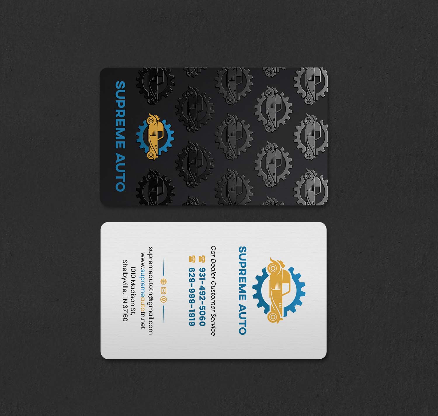 Business Card Design by INDIAN_Ashok for Supreme Auto LLC | Design #29242178