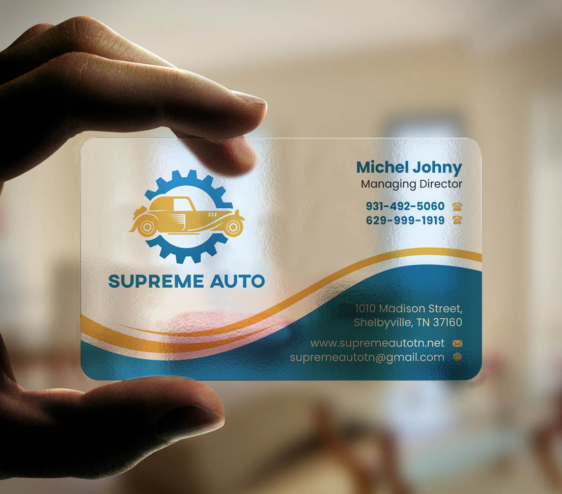 Business Card Design by INDIAN_Ashok for Supreme Auto LLC | Design #29242181
