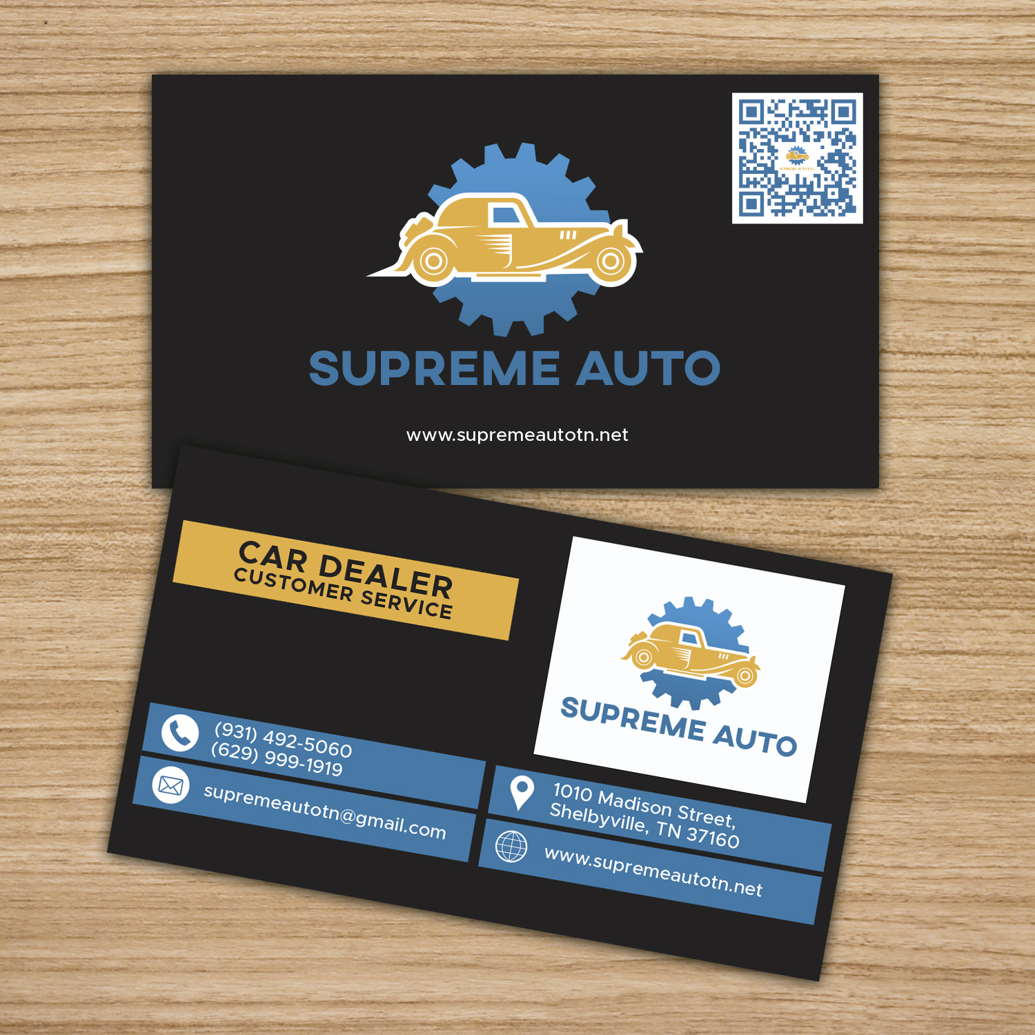 Business Card Design by Wally_F for Supreme Auto LLC | Design #29249133