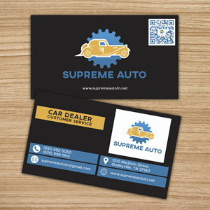 Business Card Design by Wally_F for Supreme Auto LLC | Design: #29249133