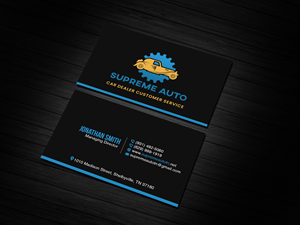 Visitenkarten-Design von Creations Box 2015 für Supreme Auto LLC | Design #29243591