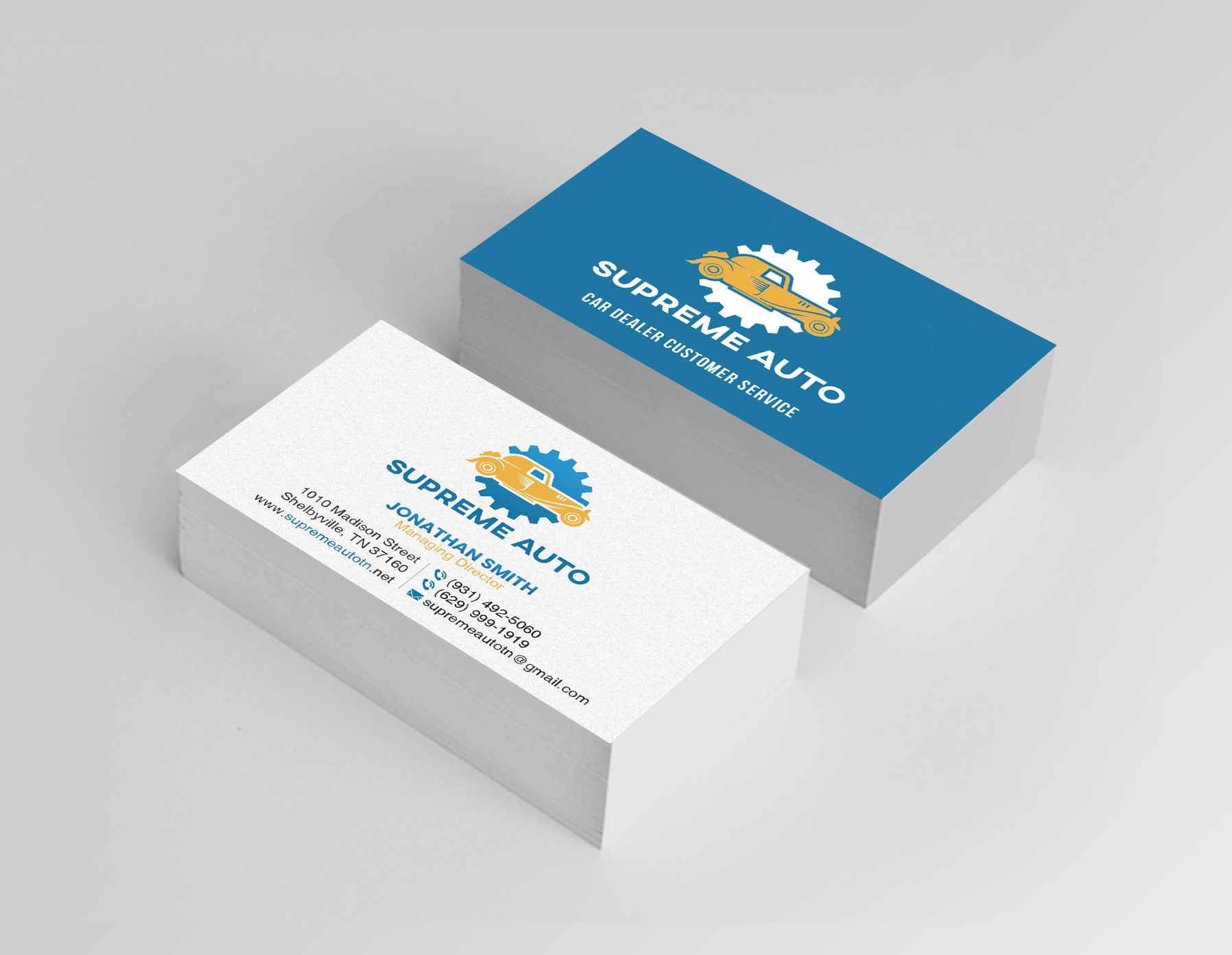 Business Card Design by Creations Box 2015 for Supreme Auto LLC | Design #29243610