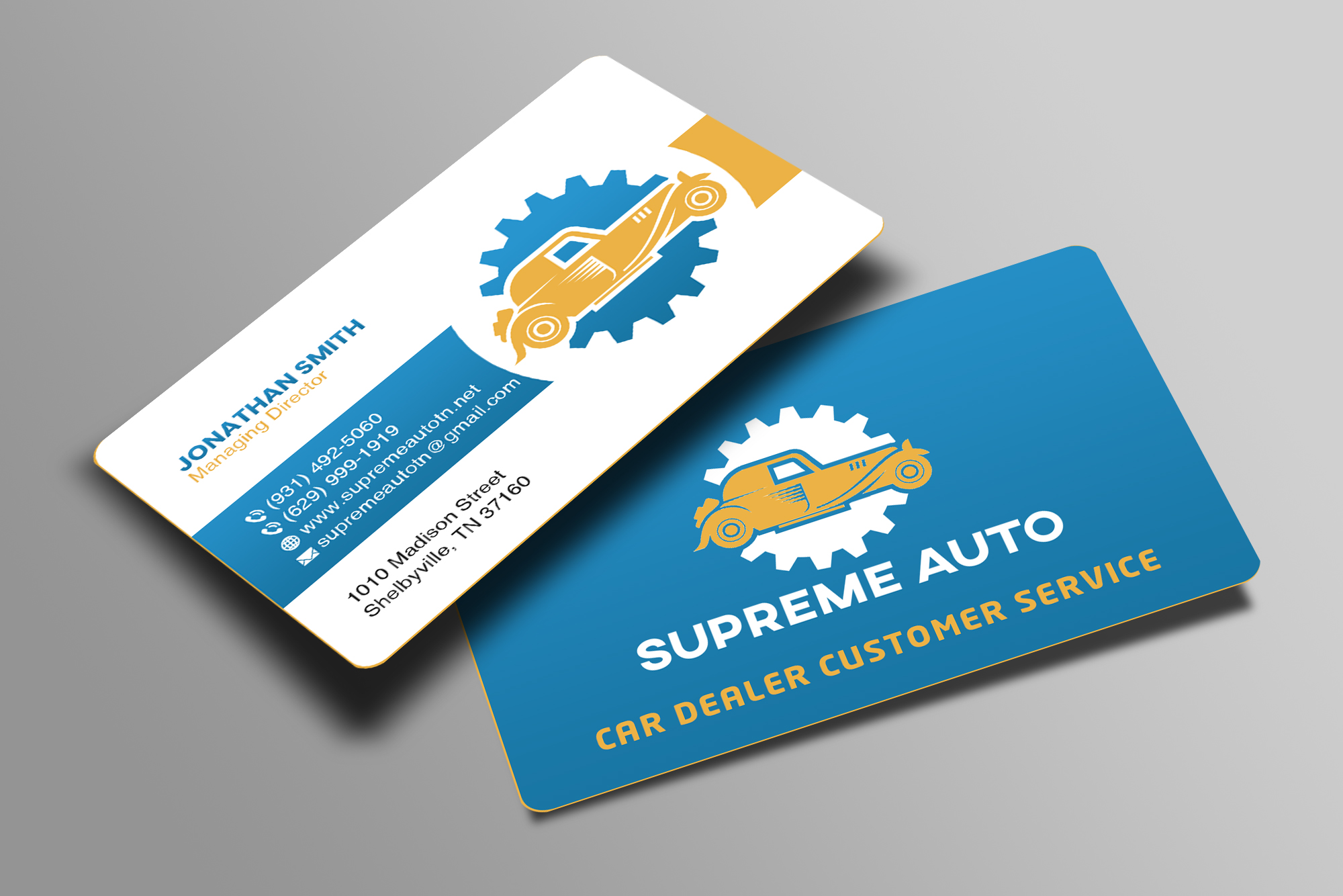 Business Card Design by Creations Box 2015 for Supreme Auto LLC | Design #29243611