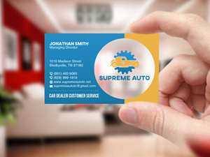 Business Card Design by Creations Box 2015 for Supreme Auto LLC | Design: #29248013
