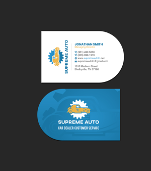 Business Card Design by Creations Box 2015 for Supreme Auto LLC | Design: #29248016