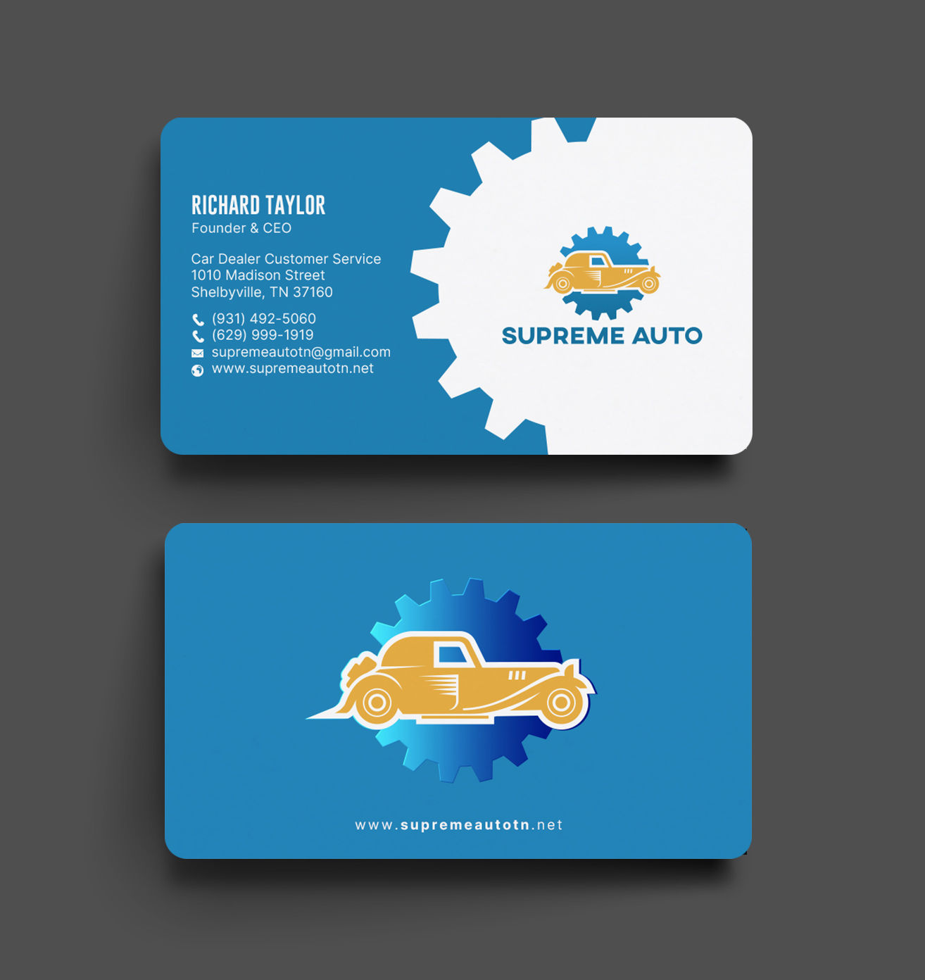 Visitenkarten-Design von chandrayaan.creative für Supreme Auto LLC | Design #29242061