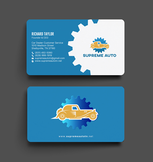 Business Card Design by chandrayaan.creative for Supreme Auto LLC | Design: #29242061