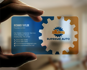 Business Card Design by chandrayaan.creative for Supreme Auto LLC | Design: #29242064