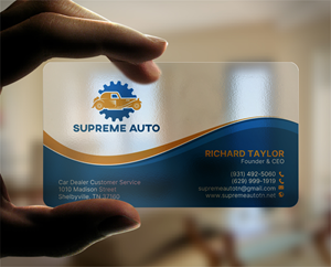 Business Card Design by chandrayaan.creative for Supreme Auto LLC | Design: #29242069