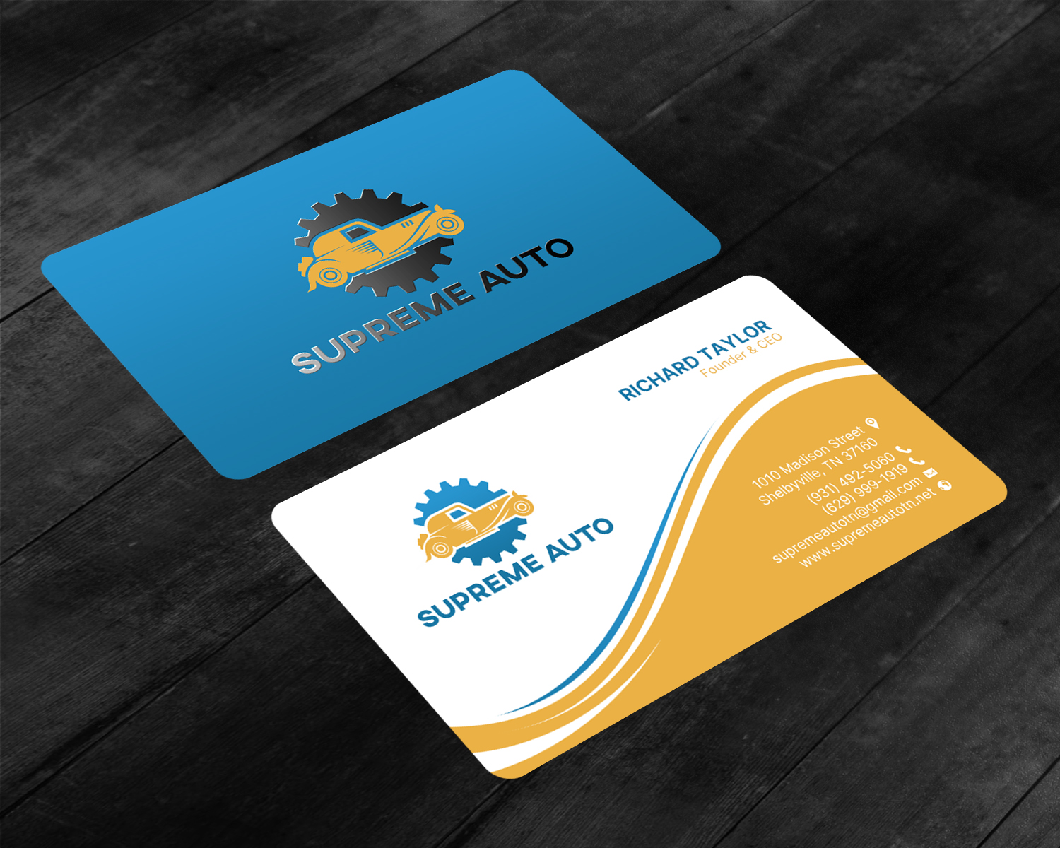 Visitenkarten-Design von chandrayaan.creative für Supreme Auto LLC | Design #29242479