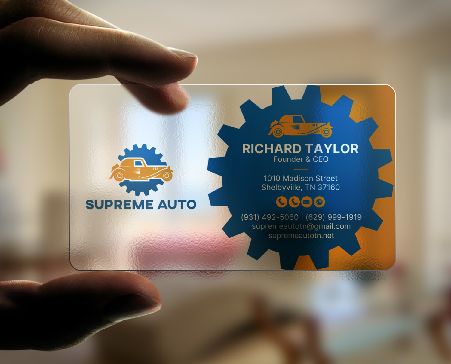 Visitenkarten-Design von chandrayaan.creative für Supreme Auto LLC | Design #29242480