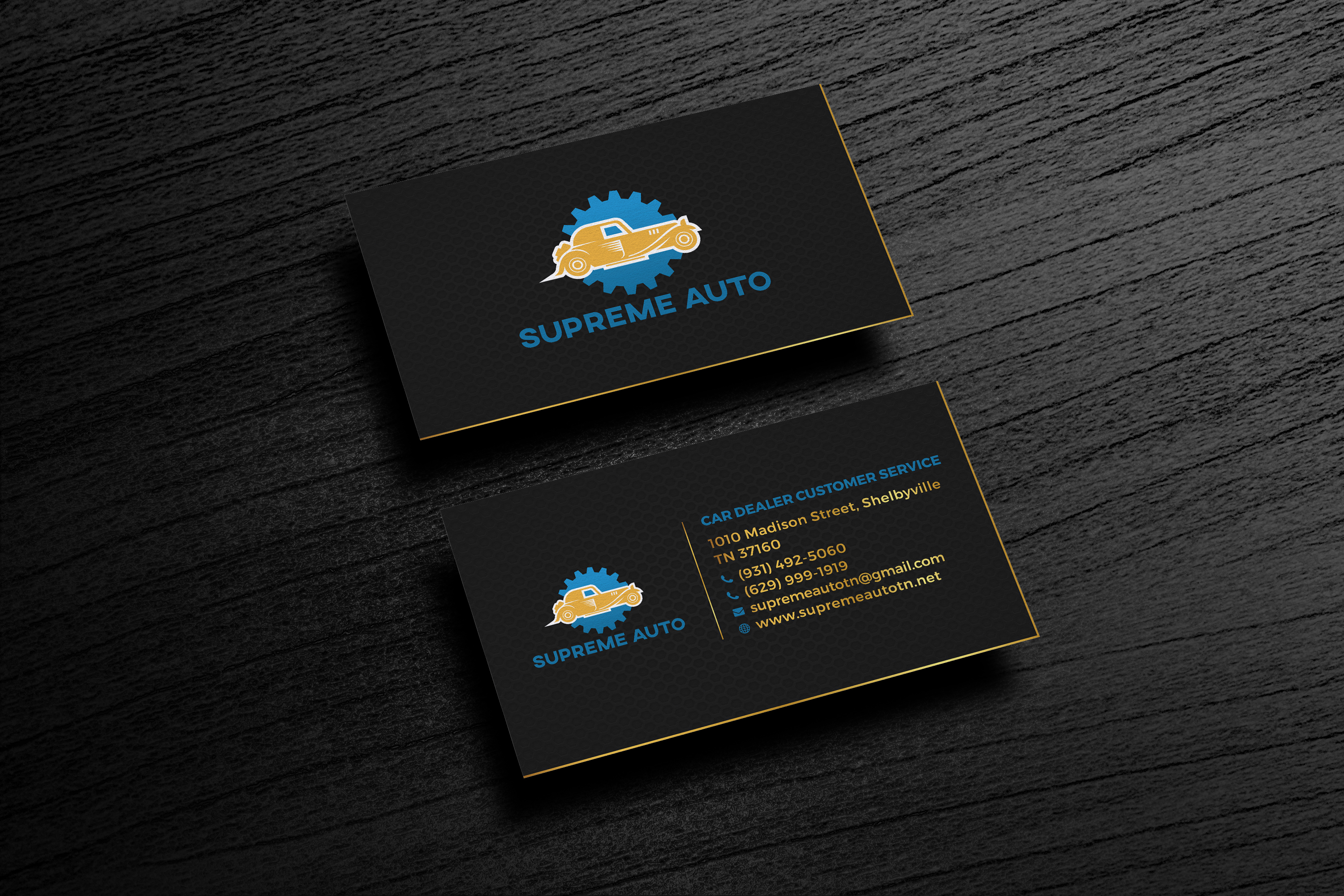 Visitenkarten-Design von Bold Pixels für Supreme Auto LLC | Design #29265858