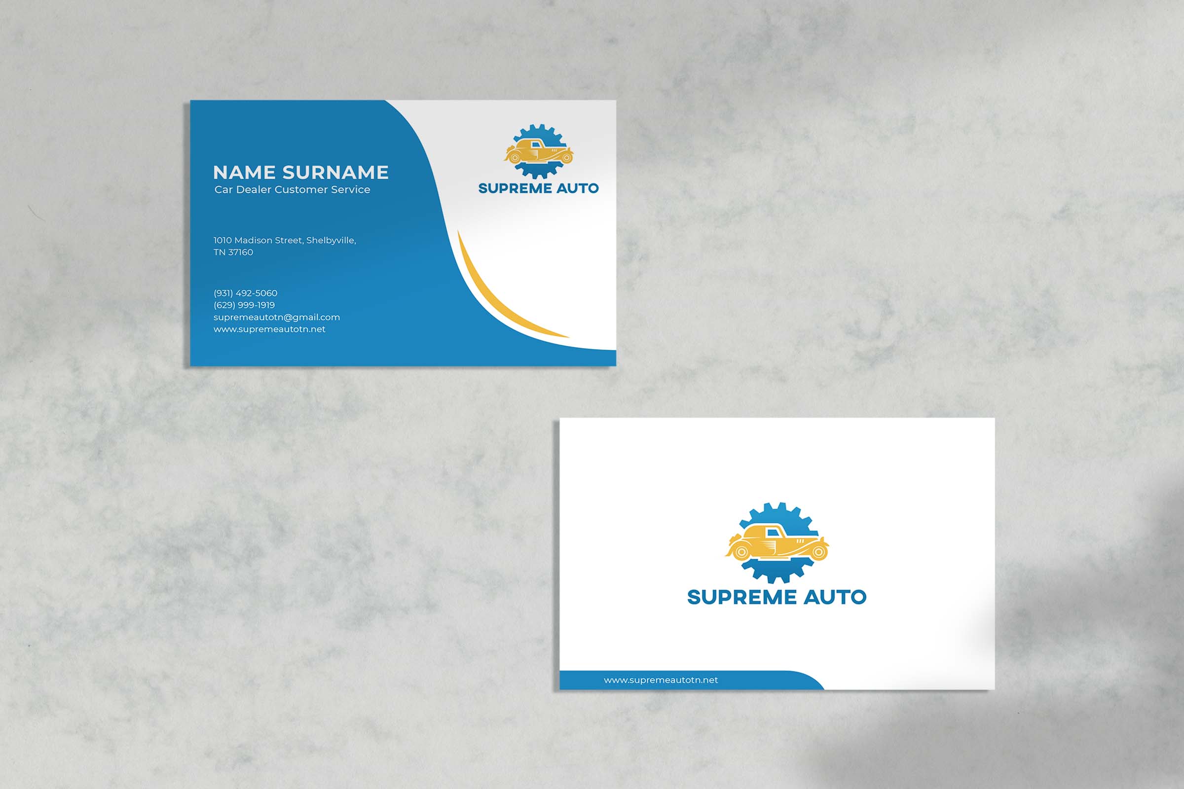 Visitenkarten-Design von iftitahNA für Supreme Auto LLC | Design #29261667