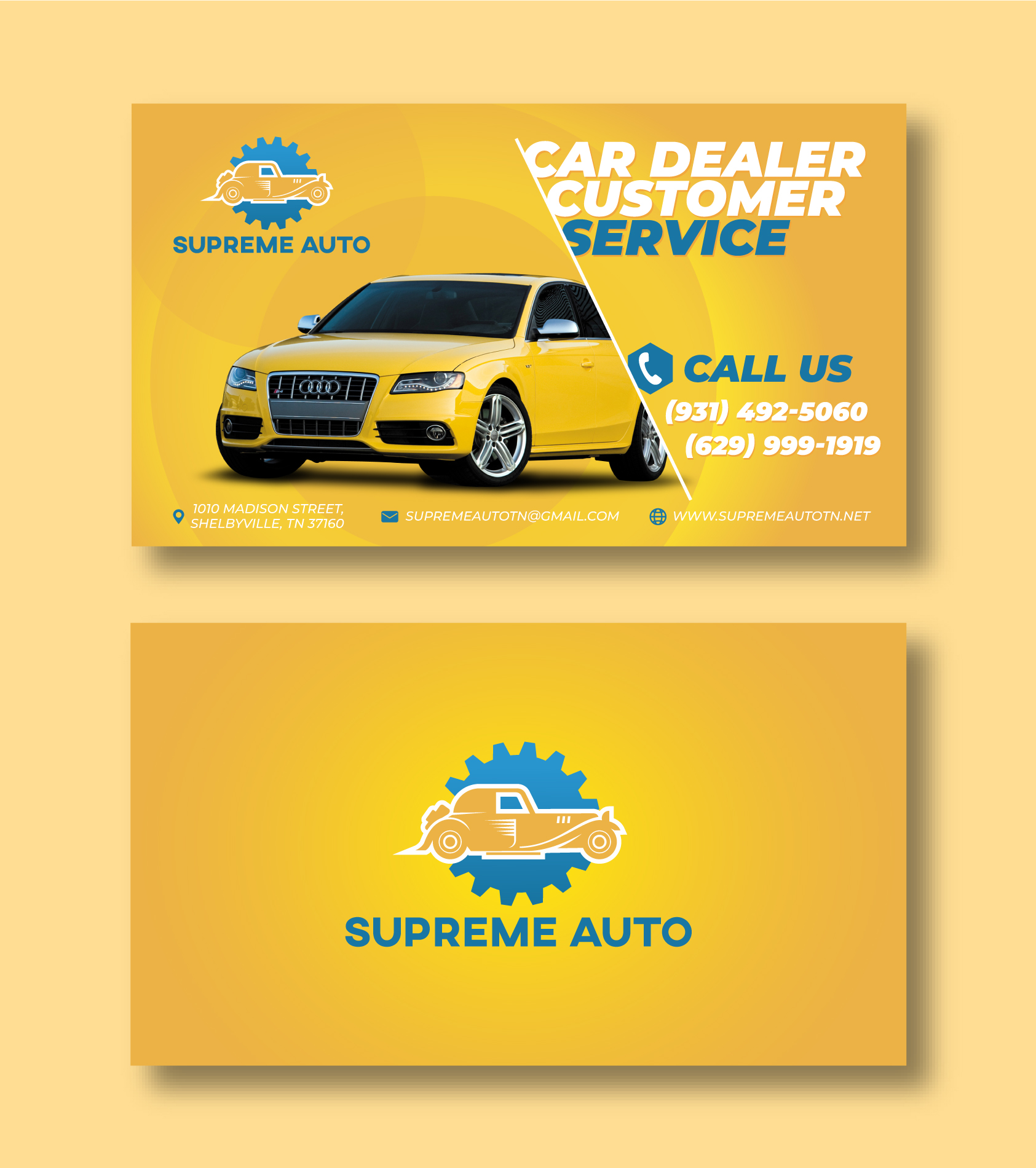Design de Carte de Visite par Minminannyong pour Supreme Auto LLC | Design #29248670