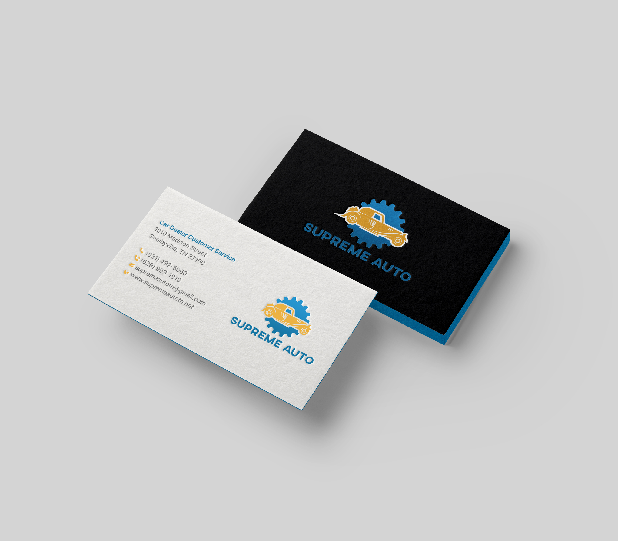 Business Card Design by DesignShout for Supreme Auto LLC | Design #29256492
