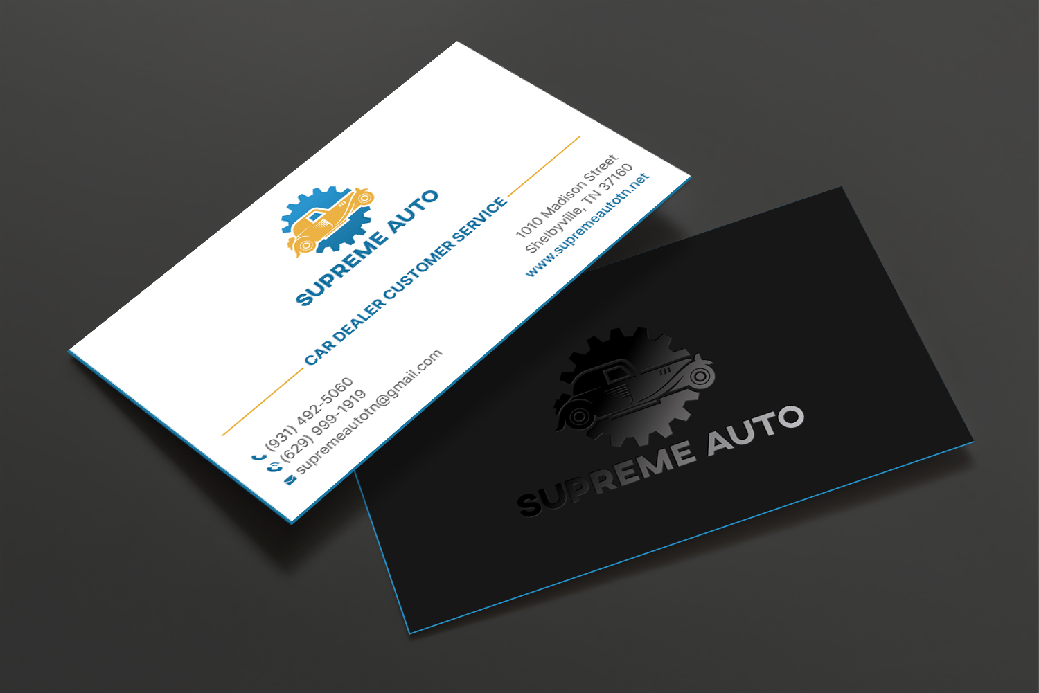 Business Card Design by DesignShout for Supreme Auto LLC | Design #29256794