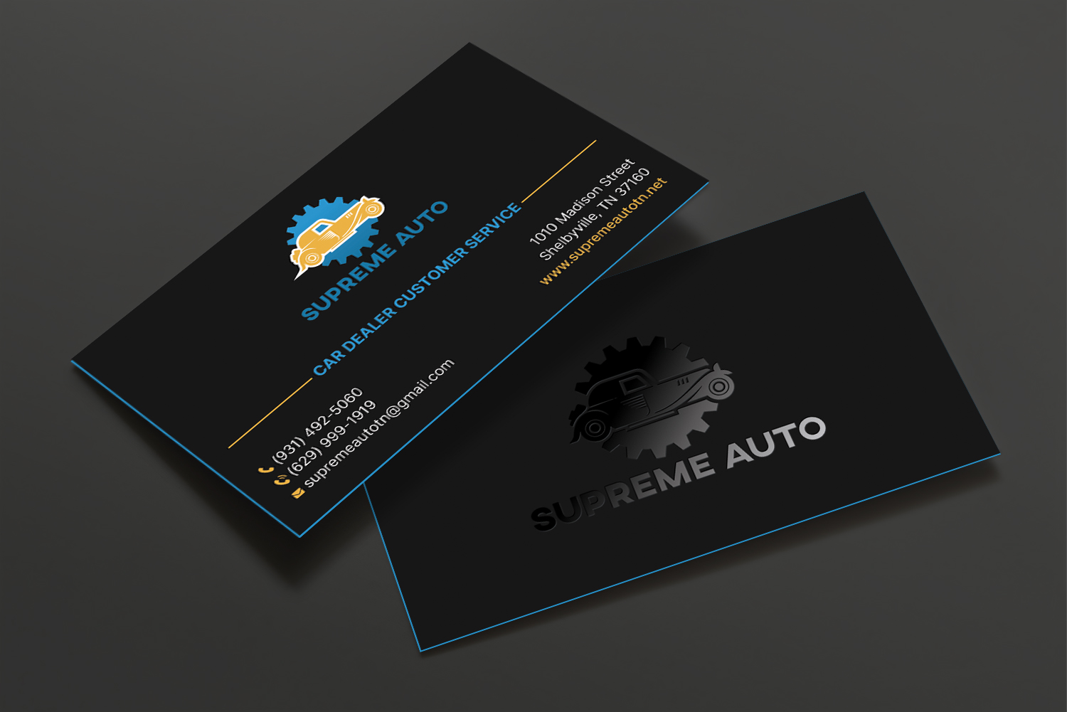 Business Card Design by DesignShout for Supreme Auto LLC | Design #29256821