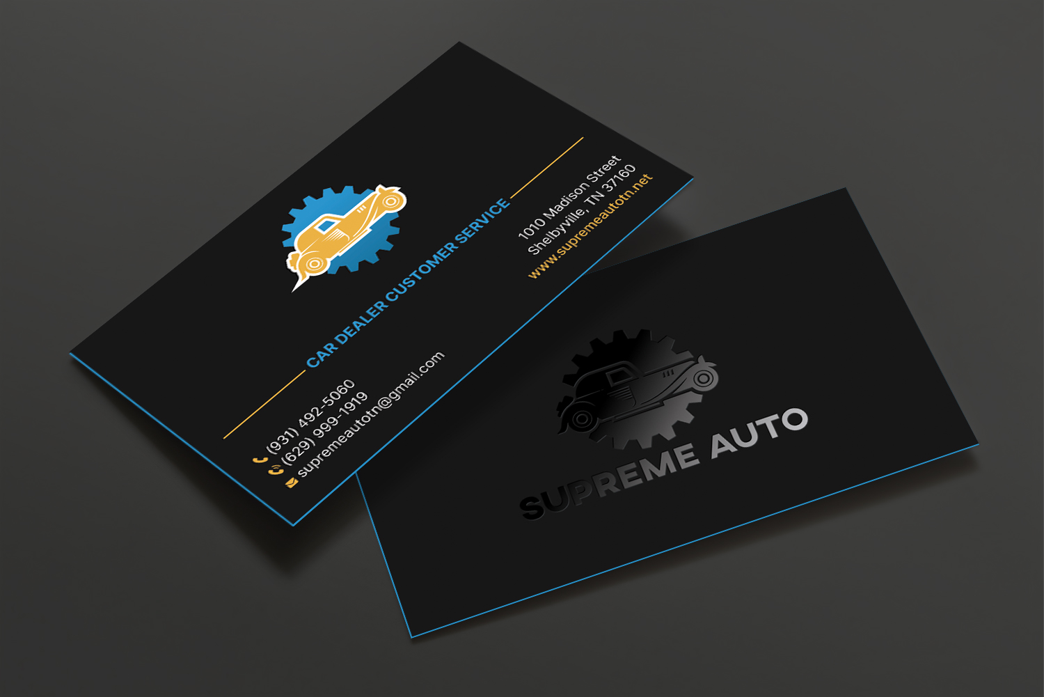 Business Card Design by DesignShout for Supreme Auto LLC | Design #29256822
