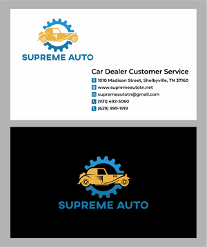 Business Card Design by BNdesigner for Supreme Auto LLC | Design: #29241134