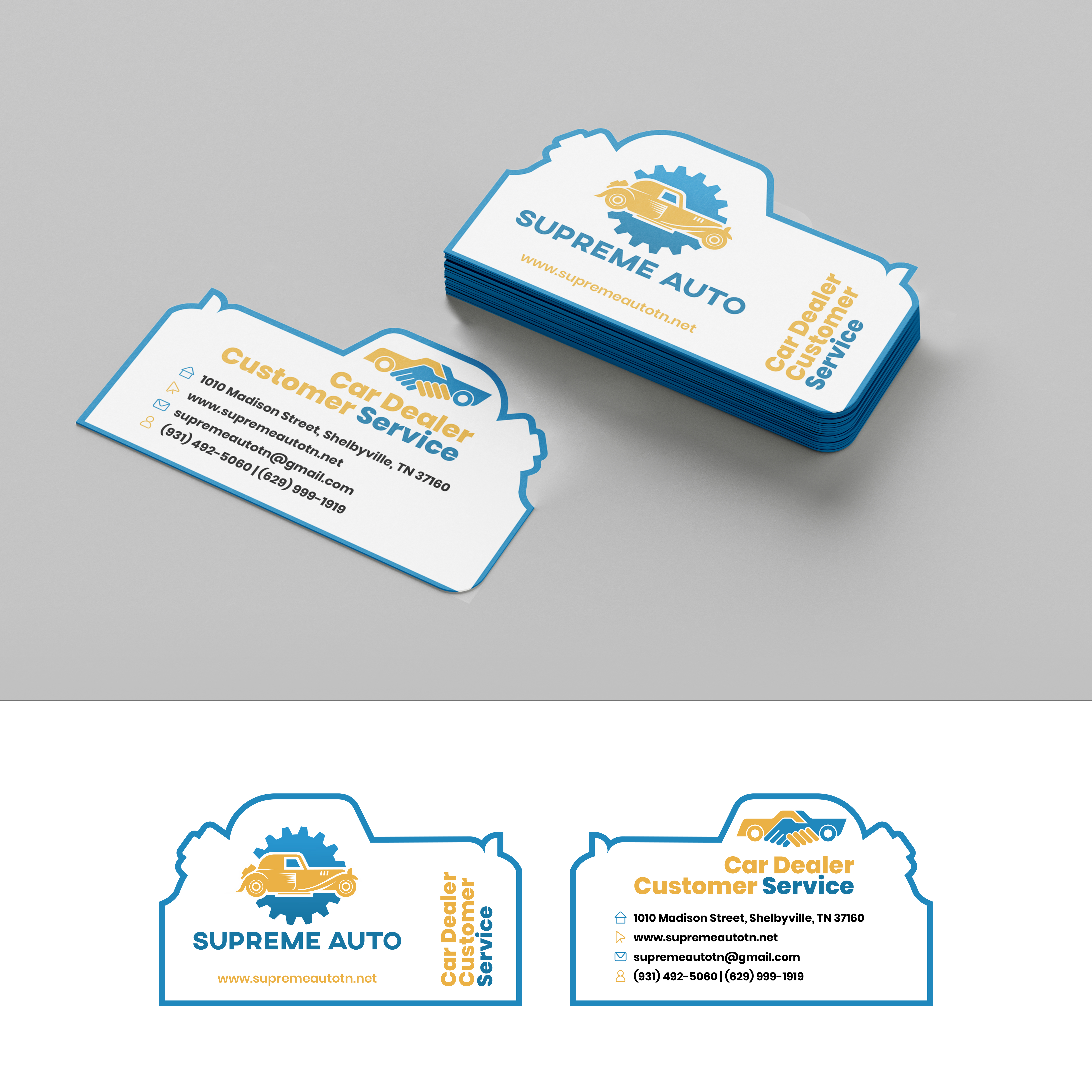 Business Card Design by Sangeeta 5 for Supreme Auto LLC | Design #29246568