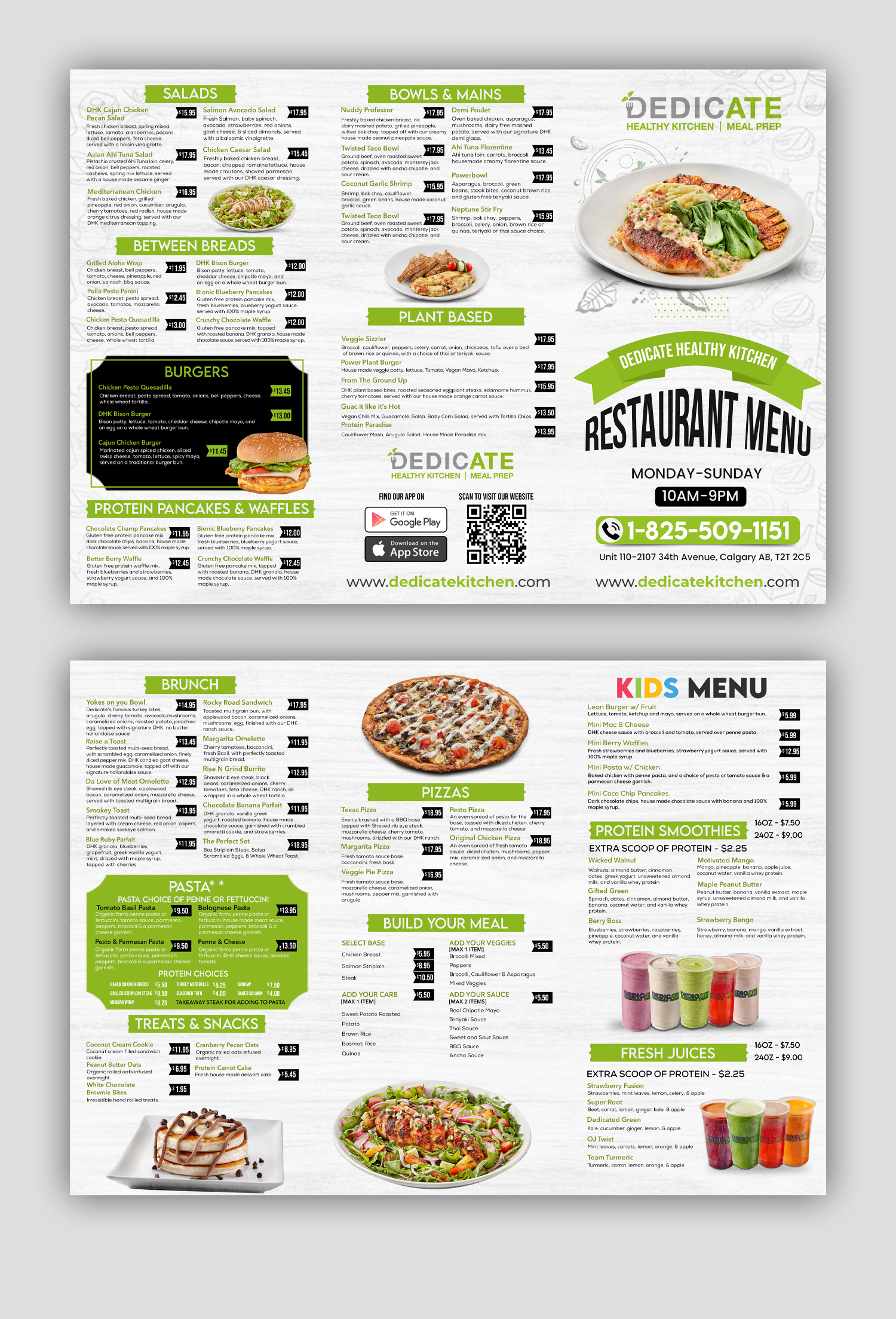 Brochure Design by debdesign for DEDICATE Healthy Kitchen | Design #29286340