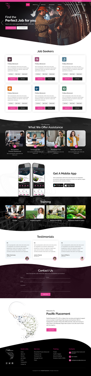 Website design for a Recruitment Agency in the Pacific Islands | Web-Design von sai.designer87