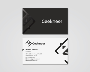 Business Card for a recruitment agency specializing in engineers and geeks. | Business Card Design by MDesign