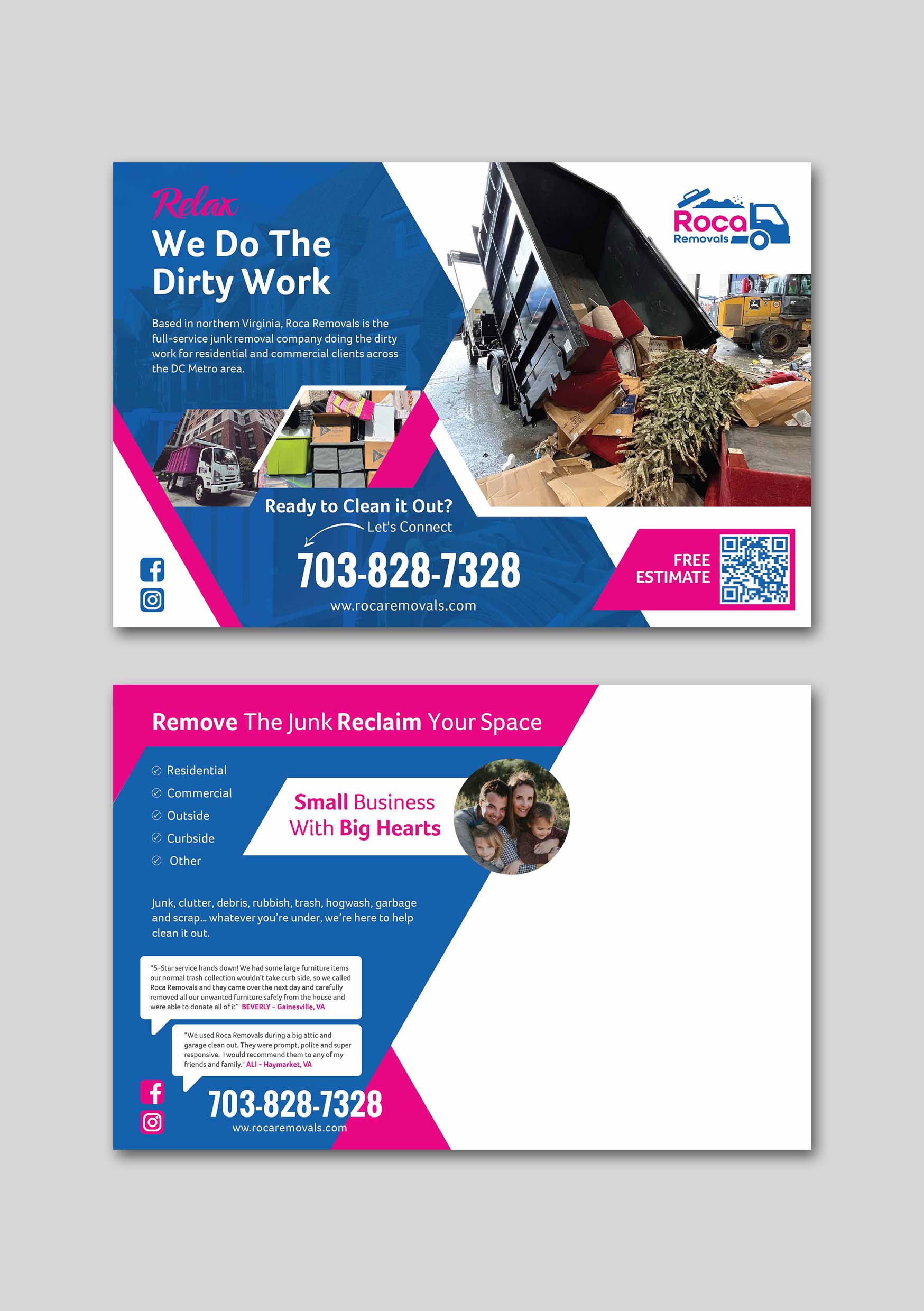 Postcard Design by san.ty for Roca Removals | Design #29289641