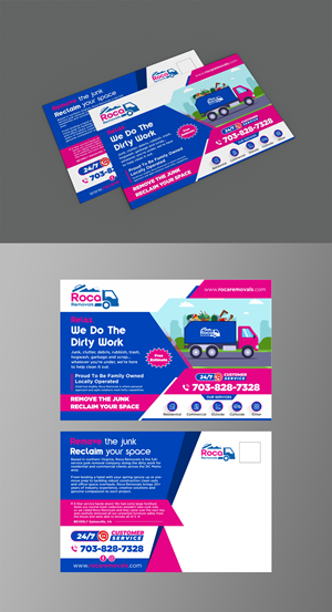 Roca Removals Junk Removal Postcard | Postcard Design by KreativeMadz