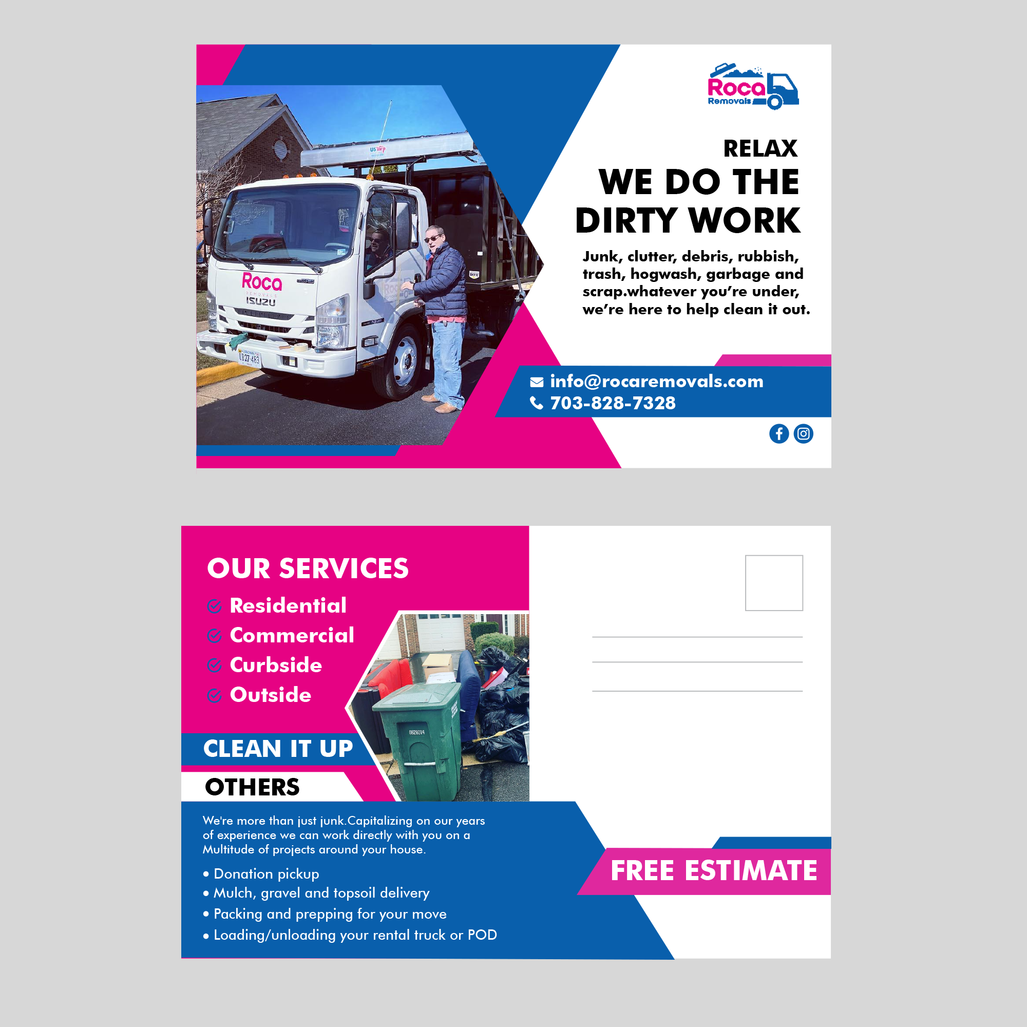 Design de Carte Postale par Gexton pour Roca Removals | Design #29274954
