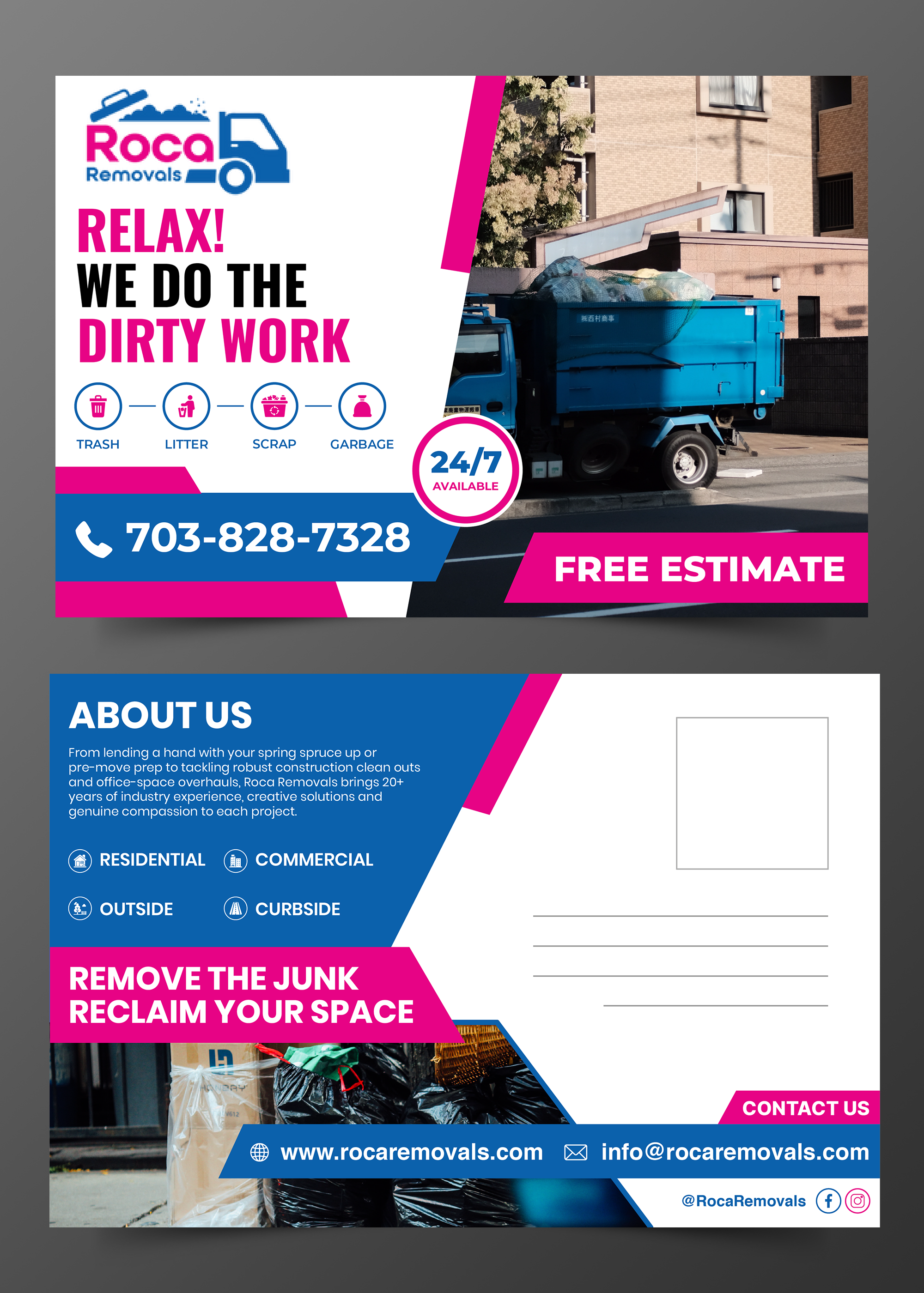 Design de Carte Postale par Gexton pour Roca Removals | Design #29275983