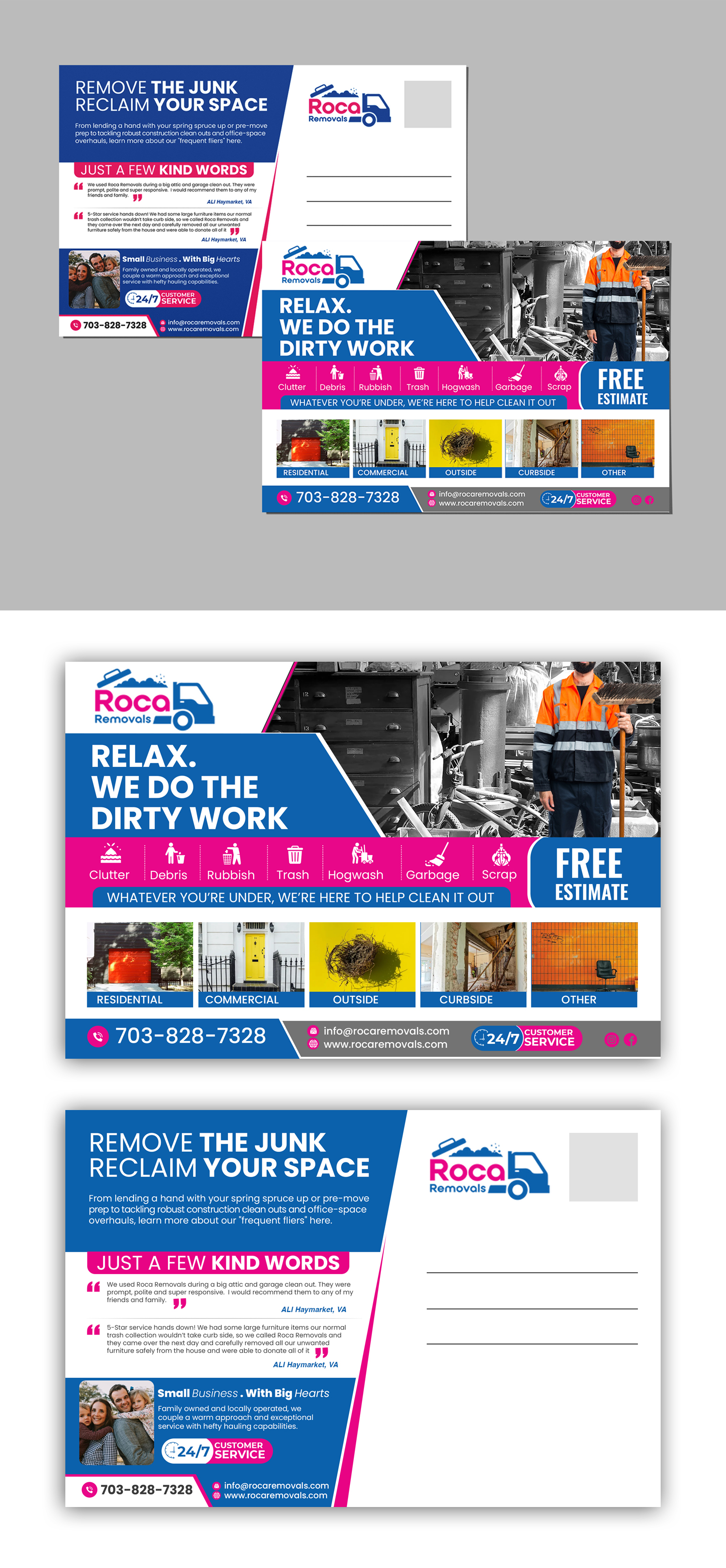 Postcard Design by debdesign for Roca Removals | Design #29254107