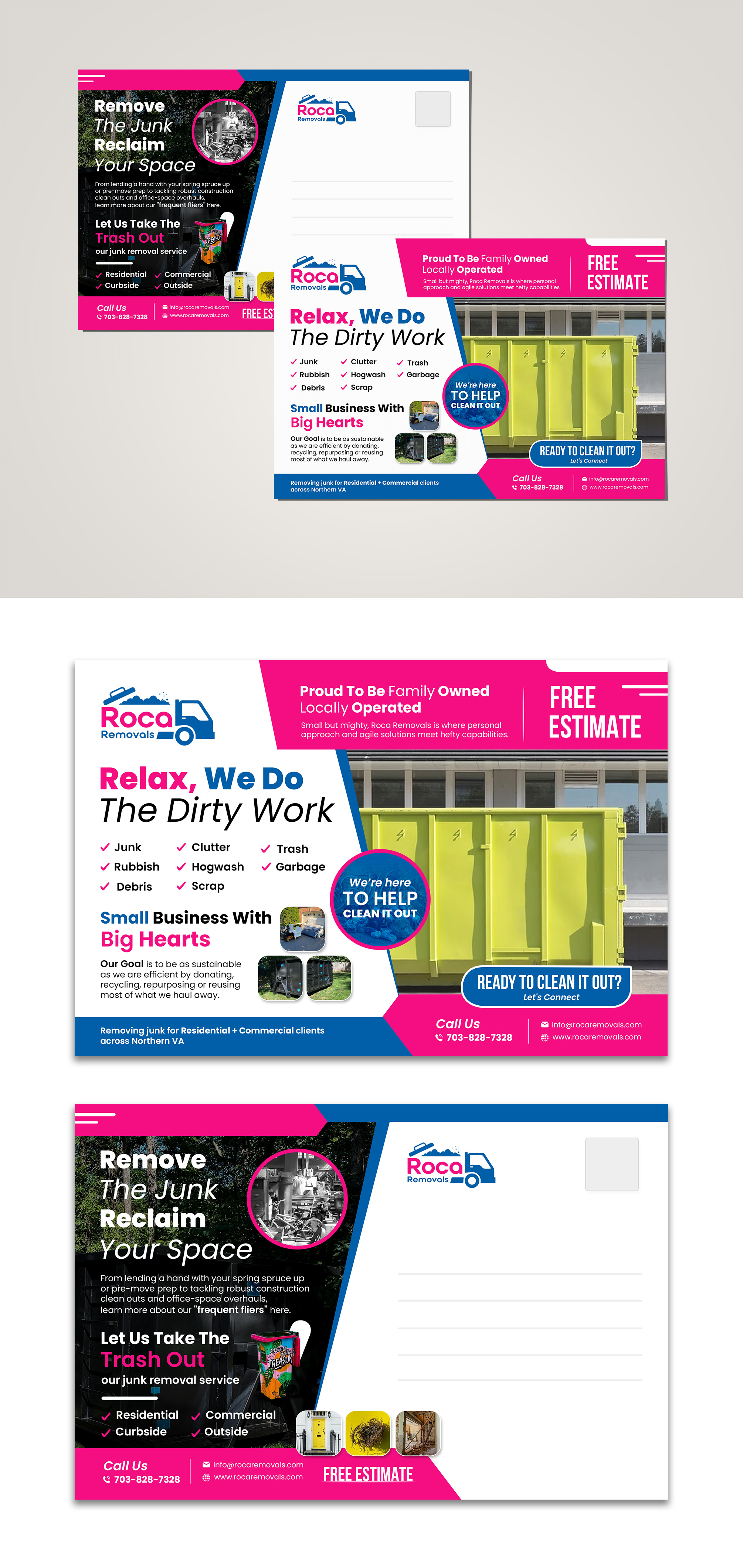Postcard Design by debdesign for Roca Removals | Design #29258201