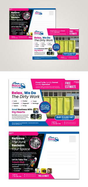Postcard Design by debdesign for Roca Removals | Design: #29258201