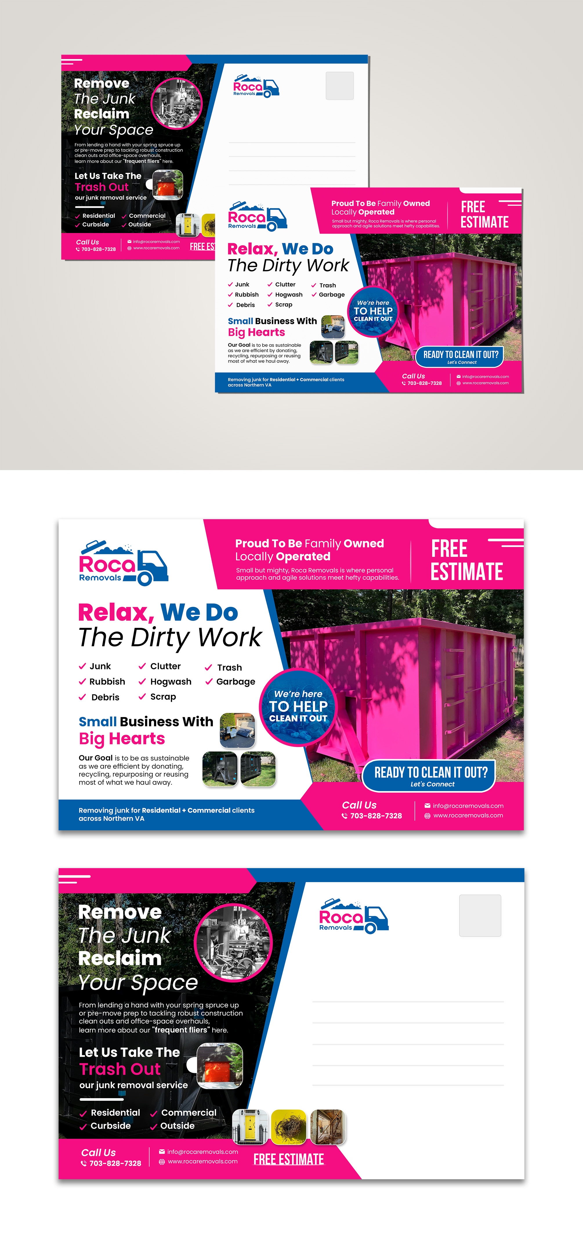 Postcard Design by debdesign for Roca Removals | Design #29258202