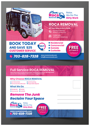 Postcard Design by 3Guys for Roca Removals | Design: #29293637