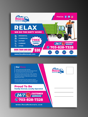 Postcard Design by ecorokerz for Roca Removals | Design: #29263966