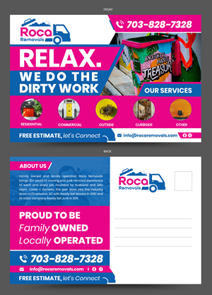 Postcard Design by SAI DESIGNS for Roca Removals | Design: #29262832