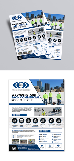 Texas Roof Management, INC Roof Safety Info Marketing Material | Flyer-Design von debdesign