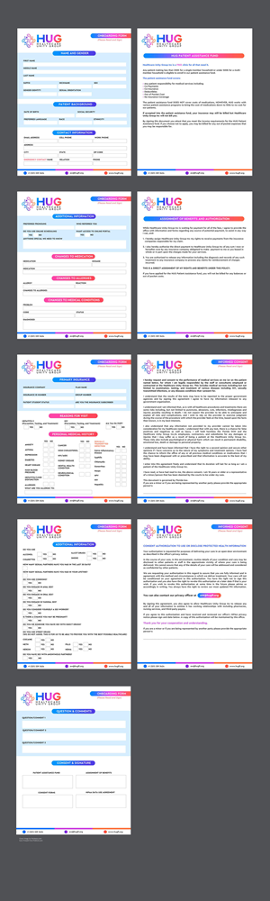 Doctor's Office Intake Forms | Design de Modèle Word par DA.