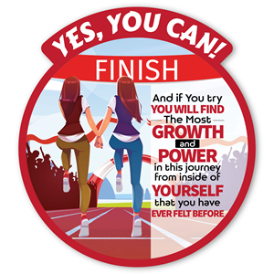 Inspirational Running Sticker for Physical Therapy Practice! | Sticker Design by Come.to.Me