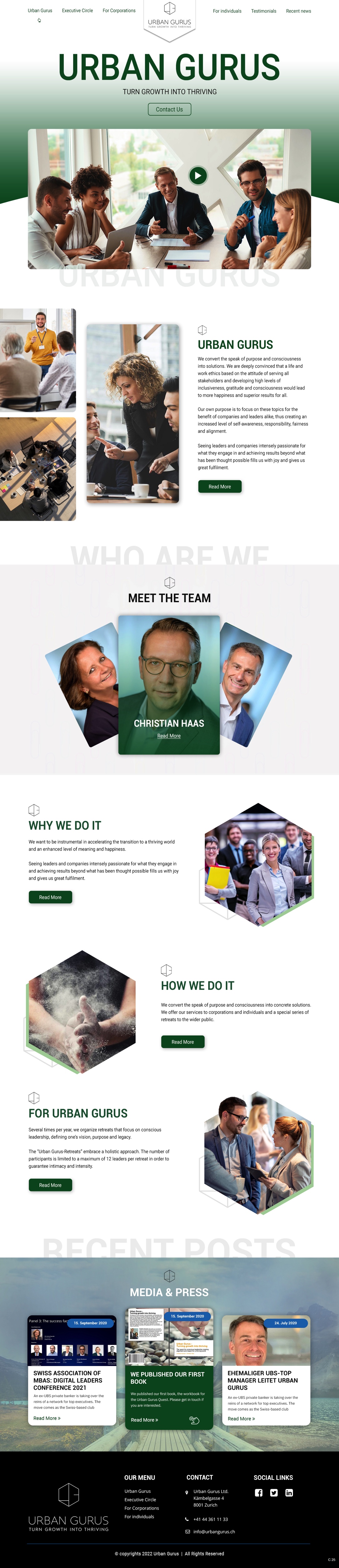 Web Design by pb for urban gurus | Design #29278497