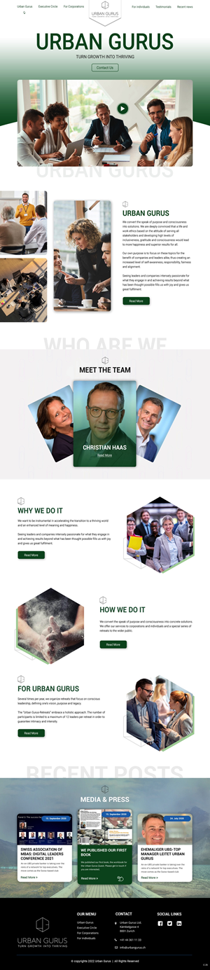 Web Design by pb for urban gurus | Design: #29278497