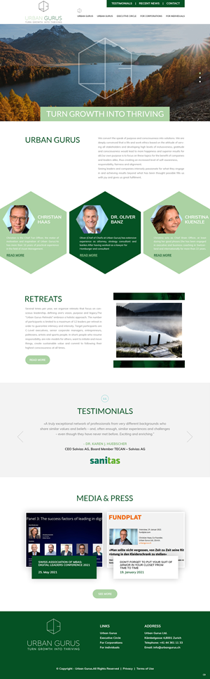 Web Design by pb for urban gurus | Design: #29278500