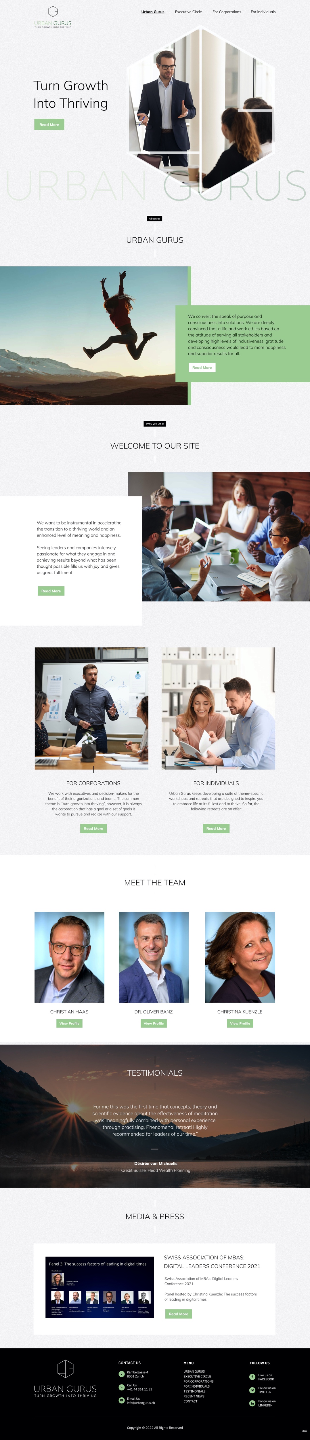 Web Design par pb pour urban gurus | Design #29278513