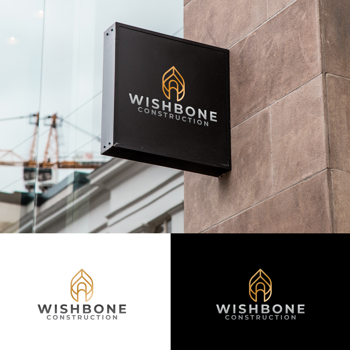 Logo-Design von END™ für Wishbone Construction LLC | Design #29308793