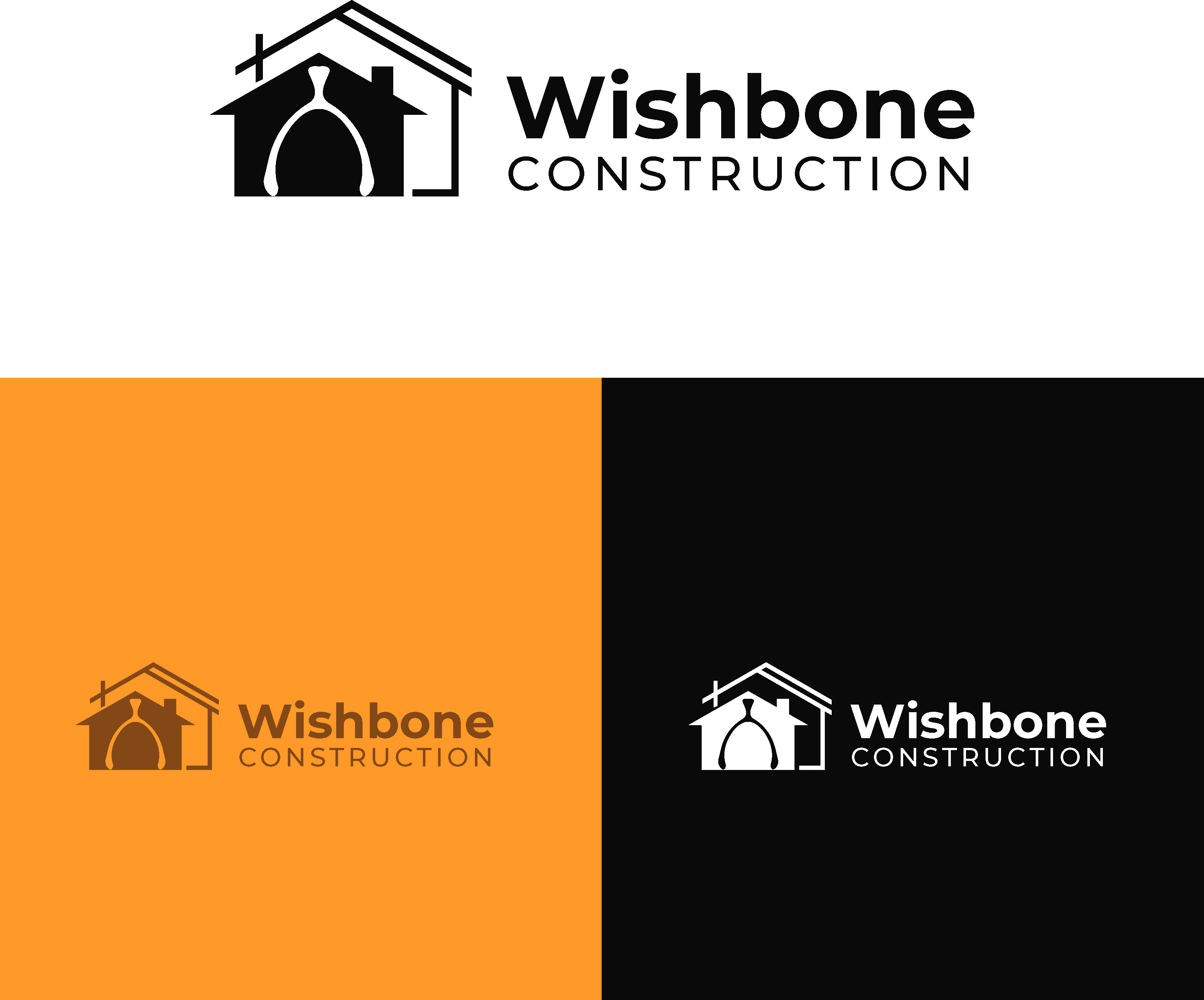 Logo Design by Graphixpointt for Wishbone Construction LLC | Design #29298099